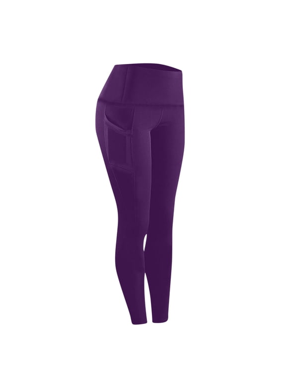 Workout Leggings for Women High Waist Yoga Pants Side Pockets Athletic Running Gym Leggings