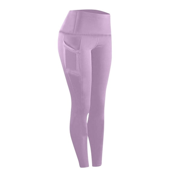 zbxnLI Workout Leggings for Women High Waist Yoga Pants Side Pockets Athletic Running Gym Leggings