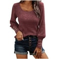 thumbnail image 1 of zbxnLI XL-5XL Womens Tunic Tops Fashion Fall Long Sleeve Casual Dressy Blouses Loose Shirts Plus Size, 1 of 9