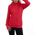 thumbnail image 1 of zbxnLI Zip up Hoodies for Women Turtleneck Sweatshirts Drawstring Hooded Casual Jackets Outerwear, 1 of 6