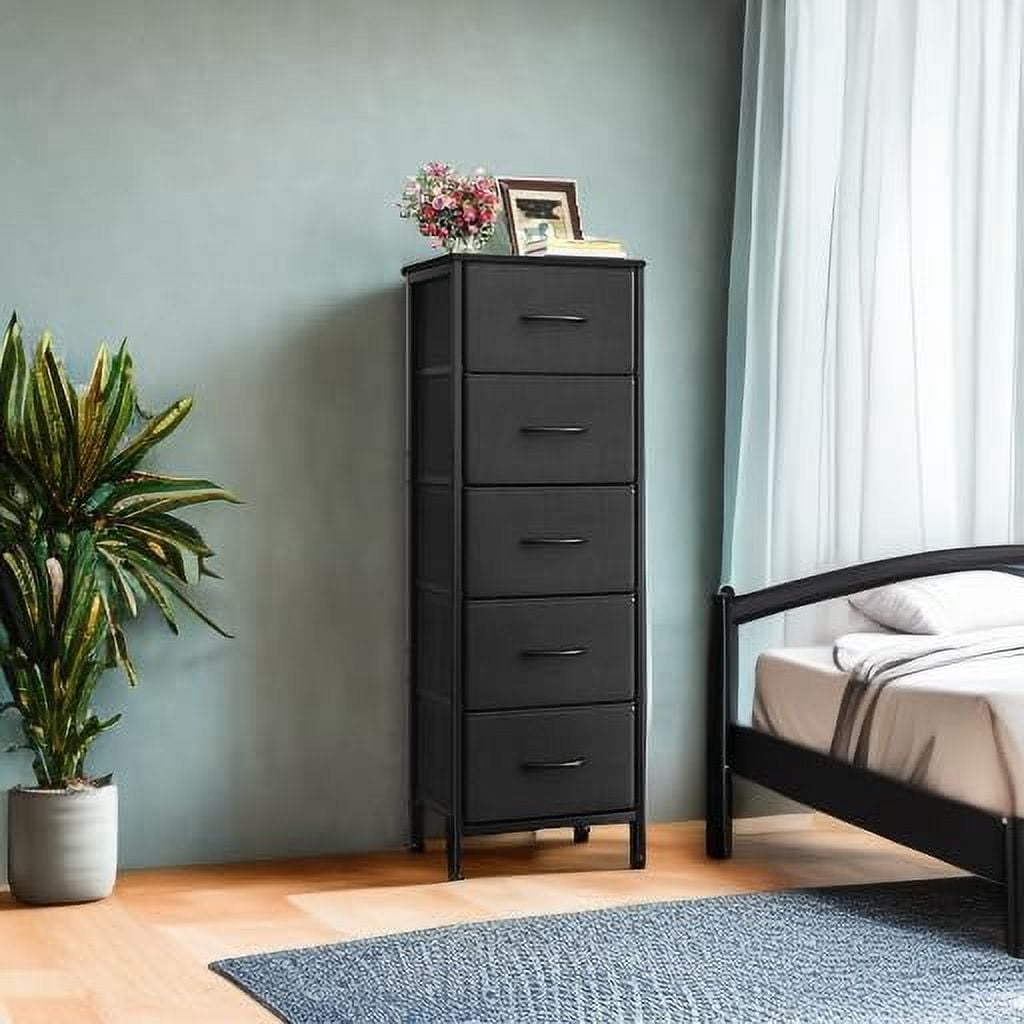 zcbvcxmk Dresser for Bedroom with 5 Fabric Storage Drawers 48 Inch ...