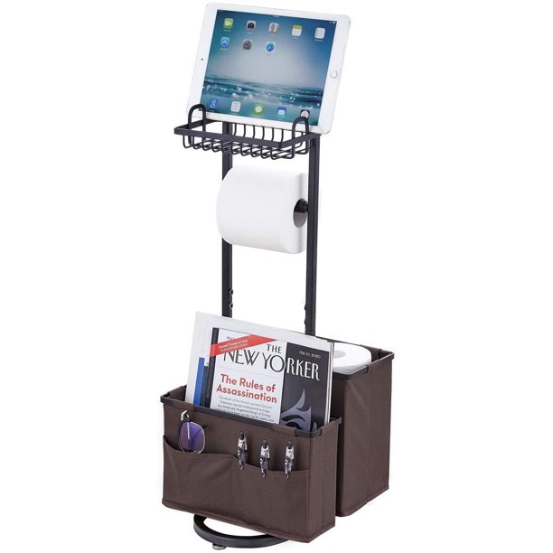 zccz Free Standing Toilet Paper Holder Stand and Dispenser with Shelf