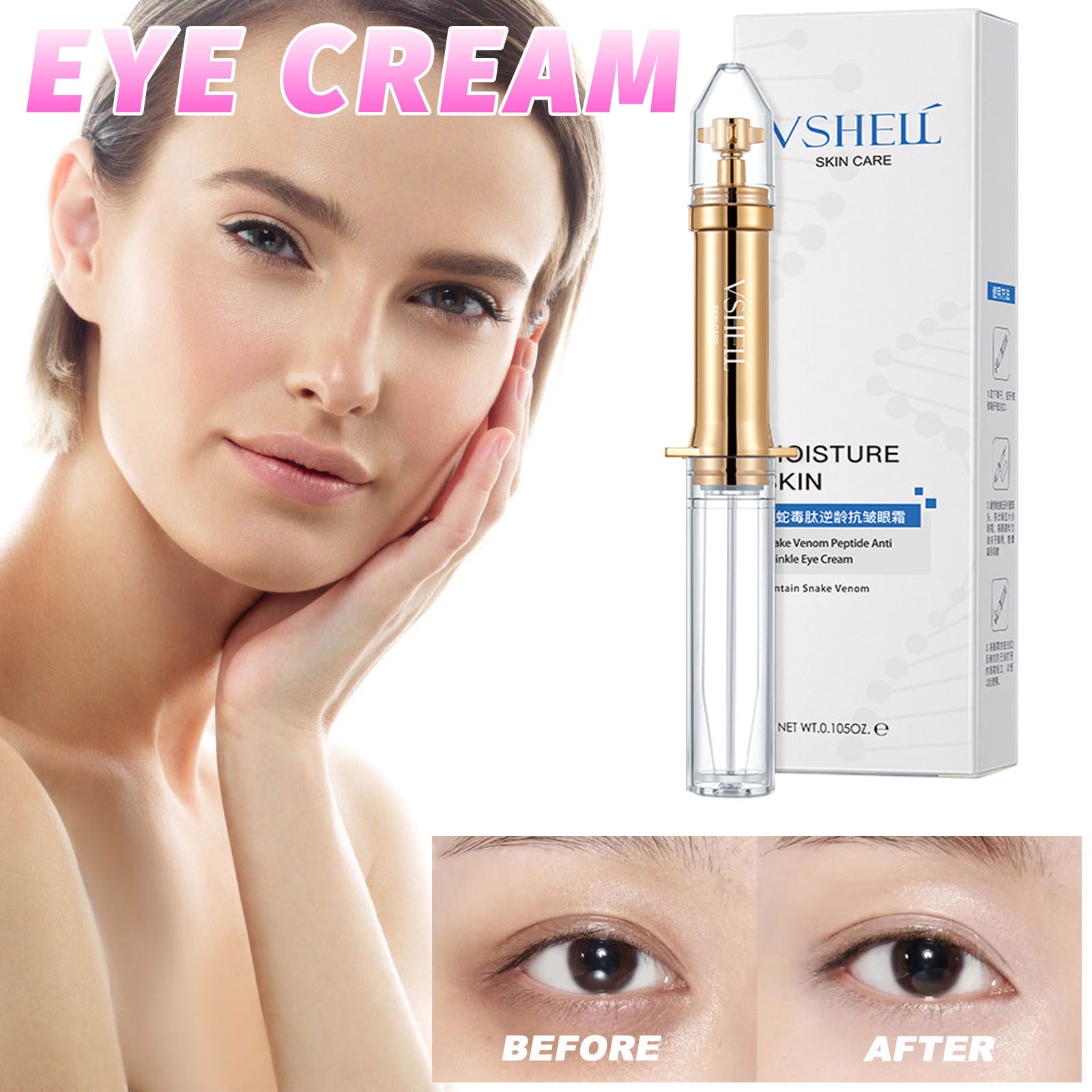 Zcgoxvn Eye Cream Anti Aging Retinol Eye Cream With Niacinamide Caffeine Squalane Peptide 5592