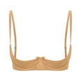 thumbnail image 1 of zdhoor Women's Satin Balconette Bra Demi Half Cup Push Up Underwire Bra Lingerie Shelf Bra Tops Champagne 4XL, 1 of 5