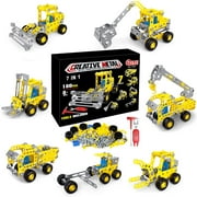 zdtodz 7 In1 Erector Set Building Car Model Kits,STEM Building Toys Model Car Kits For Boys 8-12,Erector Set Car Metal Building Blocks Engineering Toys For Kids Boys 6-12 Years Old