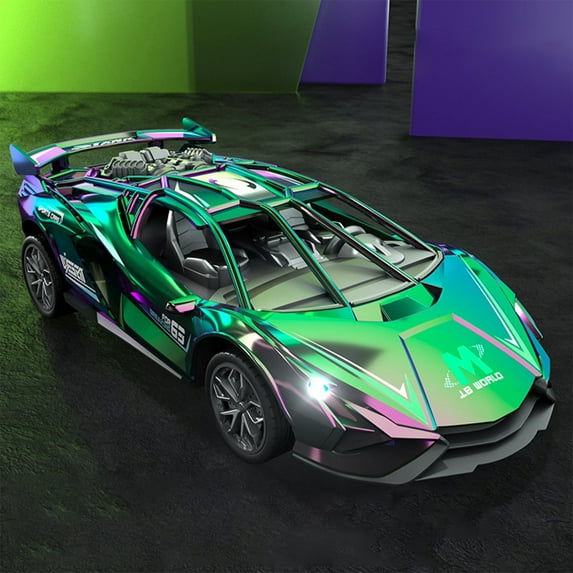 Electric Lighting Toy Car Model For Kids, RC Car Toy Four-way High-speed Vehicle Simulation Racing Car Wireless Remote Control Car Toy Holiday Gifts