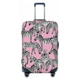 thumbnail image 1 of zebra purple cute Luggage Cover, Suitcase Cover for Luggage Fits 18-32 Inch Luggage, Elastic Suitcase Protector(No Luggage), 1 of 5