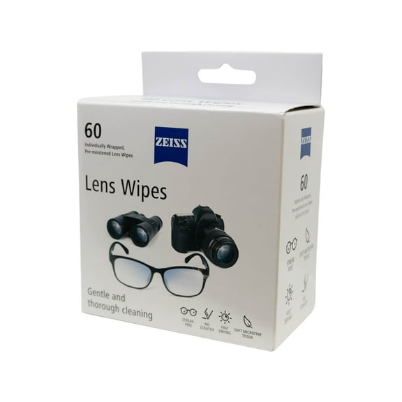 zeiss lens cleaning wipes small pre-moistened 60pk
