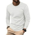 thumbnail image 1 of zejinsd Fall Mens Sweatshirts Long Sleeve Loose Fit Pullover T-Shirt Stretch Textured Knit Workout Athletic Lightweight Sweatshirt, 1 of 7