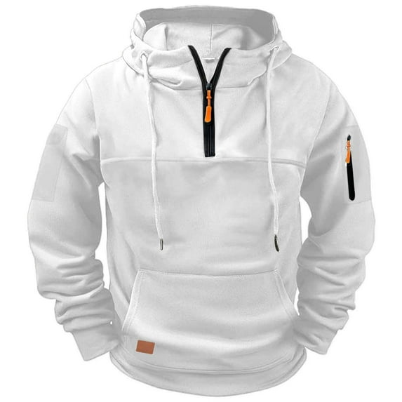 zejinsd Fleece Hoodies for Mens Thick Long Sleeve Warm Pullover Hooded Solid Color Soft Fall Winter Sweatshirts with Pockets
