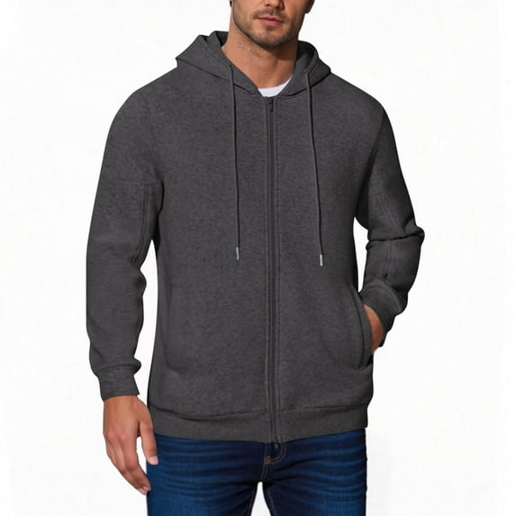 zejinsd Jackets for Men Casual Slim Fit Full Zip Sweaters Knit Lightweight Zipper Hooded Sweaters