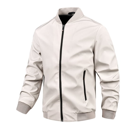 zejinsd Men Zip Up Jacket Casual Long Sleeve Solid-Color Button Down Lightweight Shirts Jackets with Pocket