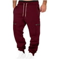 thumbnail image 1 of zejinsd Sweatpants for Mens Casual Elastic Waist Drawstring Bottoms Workout Hiking Pants with Fashion Side Zipper Pocket, 1 of 5