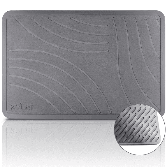zellar terra stone bath mat thunder gray bathmats