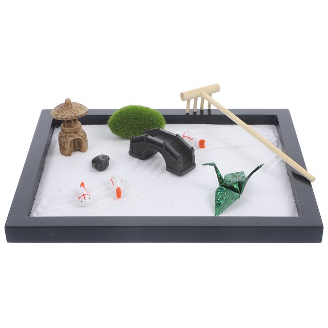zen garden kit 1 Set Zen Garden Kit Desktop DIY Garden Garden Sand Rock