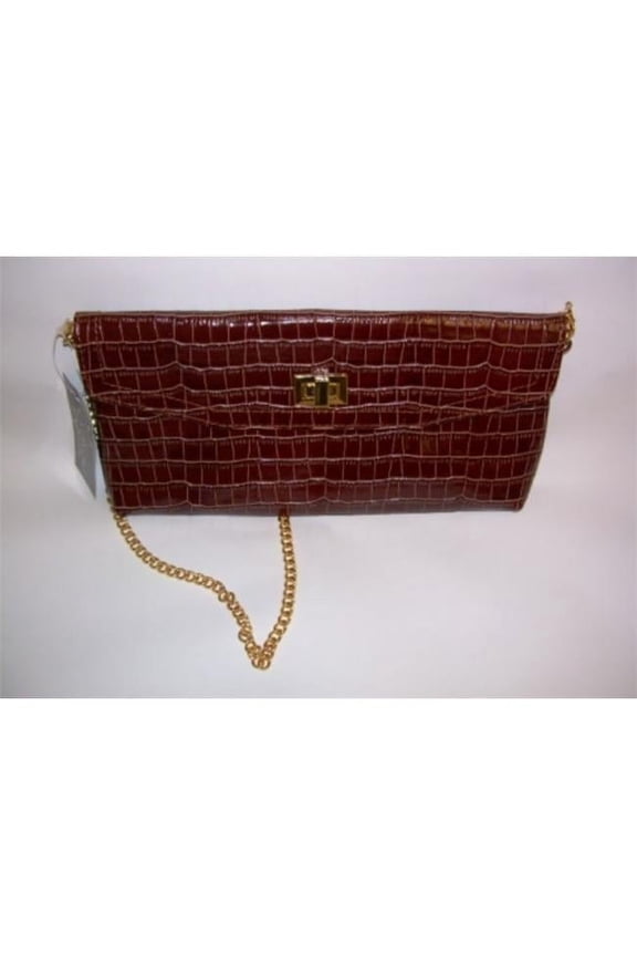 zen3 1000 Kimberly Embossed Croc Leather Clutch