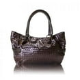 thumbnail image 1 of zen3 300p Mari Pewter Woven Metallic Satchel/ Shoulder Bag, 1 of 1