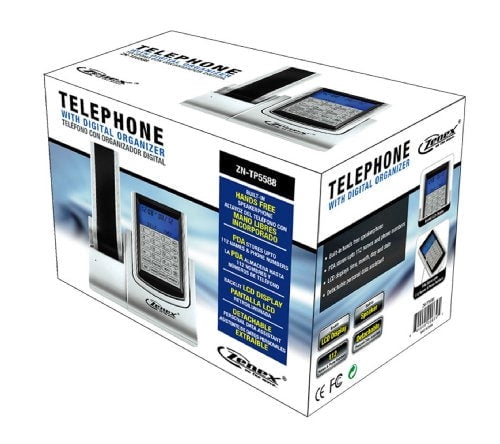 Zenex Single Handset Single Line Silver Telephone ZN-TP5588