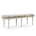 thumbnail image 1 of zentique zen03 309 a michel tufted bench, crushed champagne velvet - 62 x 20 x 16 in., 1 of 5