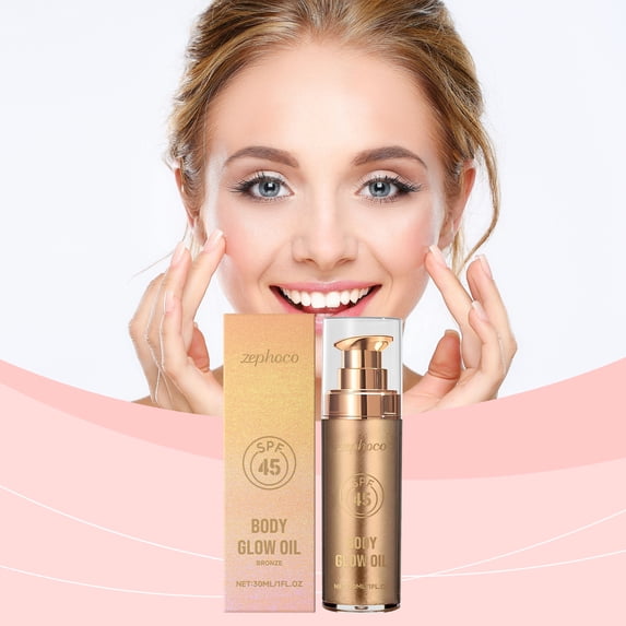 zephoco Copper-Colored Coconut Protective Glow, Body Oil, Coconut Fragrance, Summer Protection, Refreshing And Lustrous, With A Fine Glimmer