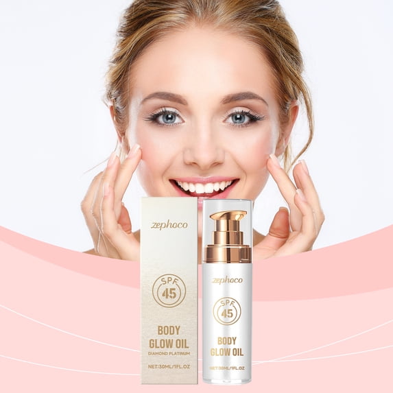zephoco Diamond Platinum Coconut Protection Sparkling Body Oil Coconut Fragrance Summer Skin Protection Refreshing And Moisturizing
