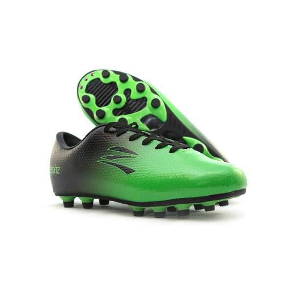 zephz Wide Traxx Soccer Cleat Lime Green/Black Youth 4.5EE