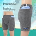 thumbnail image 1 of zeranth Health Care Shorts Striped Stretchy Men Women Pockets Underwear with Place of Urine Bag for Daily Wear, 1 of 7