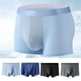 thumbnail image 1 of zeranth Men Boxer Underwear Mid-rise Elastic Waistband Slim Fit Shorts Briefs Solid Color U-Convex Smooth Lines Panties, 1 of 7