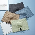 thumbnail image 1 of zeranth Men Boxers Breathable Elastic Solid Color U Convex Thin Daily Wear Anti-septic Seamless Summer Underpants Male Inner Wear Clothes, 1 of 7