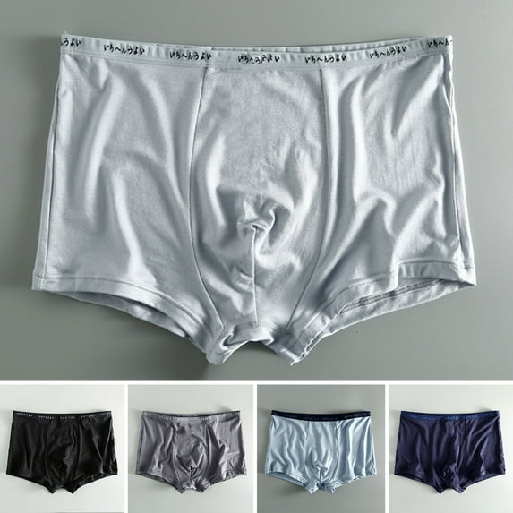 zeranth Men Japanese Style Modal Shorts Briefs Mid-rise Elastic Waistband Patchwork Color U-convex Underwear Moisture-Absorbent Panties