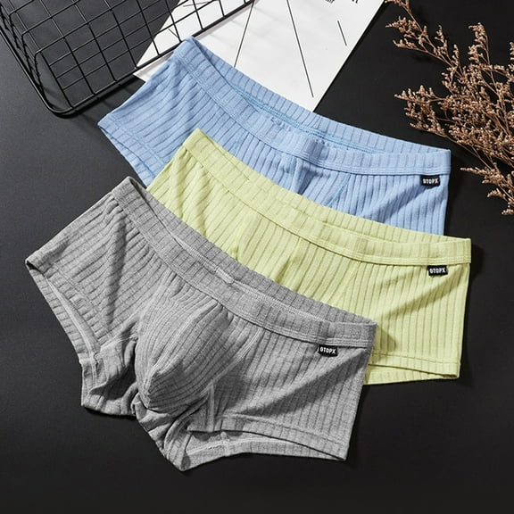 zeranth Men Panties U Convex Close Fit High Stretch Solid Color Wide Ribbing Sexy Low Waist Underpants Briefs Underwear for Bedroom