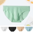 thumbnail image 1 of zeranth Men Seamless Ice Silk Briefs Low-rise 3D U-convex Ultra-Thin Panties Solid Color Quick Drying Underwear, 1 of 7