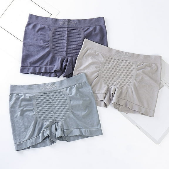 zeranth Men Seamless Panties Mid-rise High Elastic Sports Underpants Breathable Comfortable Shorts Panties Honeycomb Bags Underwear