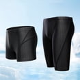 thumbnail image 1 of zeranth Men Swimming Shorts Waterproof Quick Dry High Elasticity Mid Waist Soft Breathable Solid Color Plus Size Swimming Pants, 1 of 6