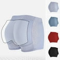 thumbnail image 1 of zeranth Men Trunks Built-in Fake Butt Hip Lifter Enhancer Shorts Briefs Padded U Convex Pouch Mid-rise Underwear Shapewear Underpants, 1 of 7