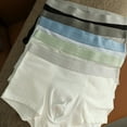 thumbnail image 1 of zeranth Men Underpants Color Matching Soft Mid Waist Elastic Striped Anti-septic Moisture-wicking U Convex Pounch Quick Dry Men Boxers Underwear, 1 of 7