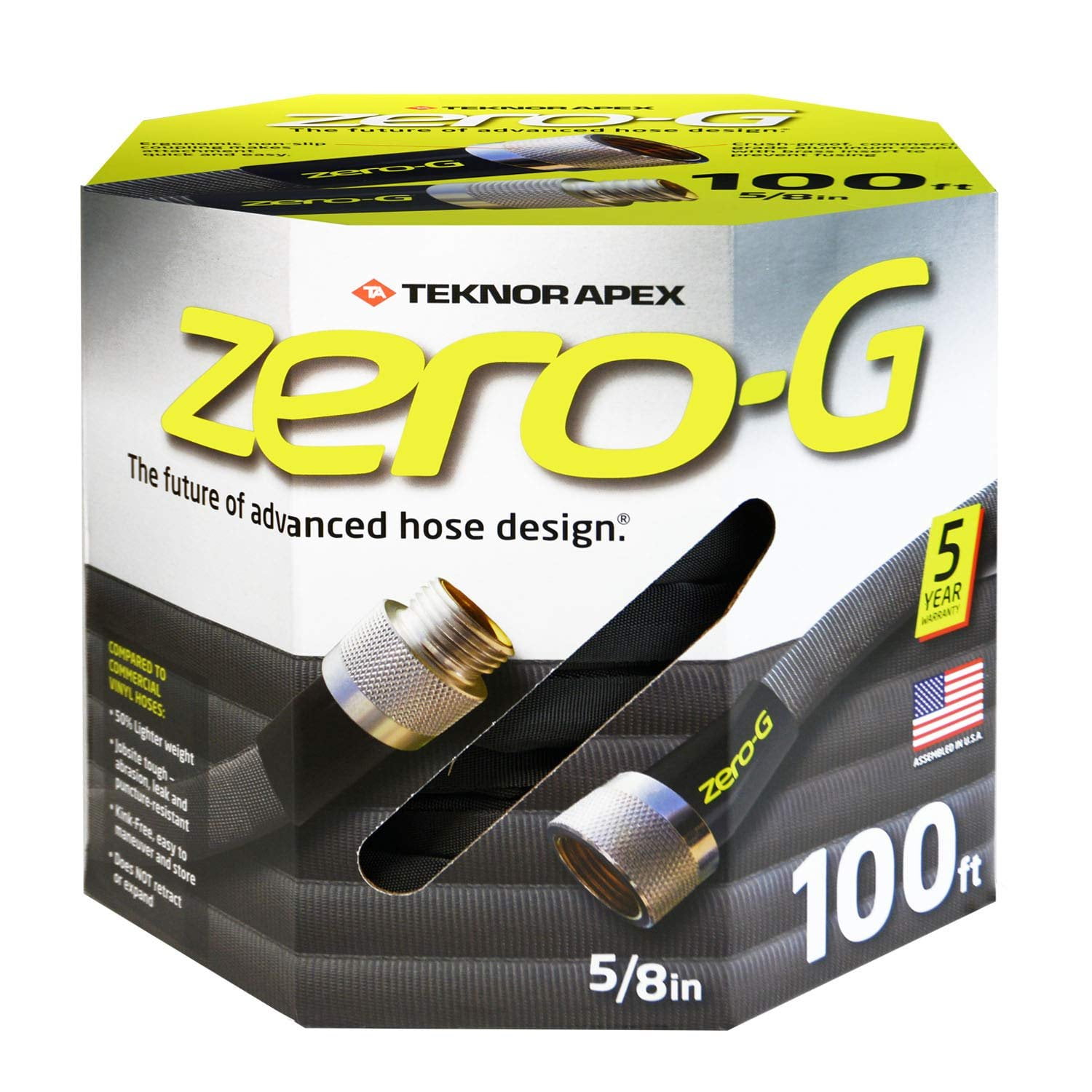 Zero-G 100ft Kink-proof Flexible Lead-free Garden Hose, Gray - Walmart.com Zero-G 100ft Kink-proof Flexible Lead-free Garden Hose, Gray - Walmart.com
