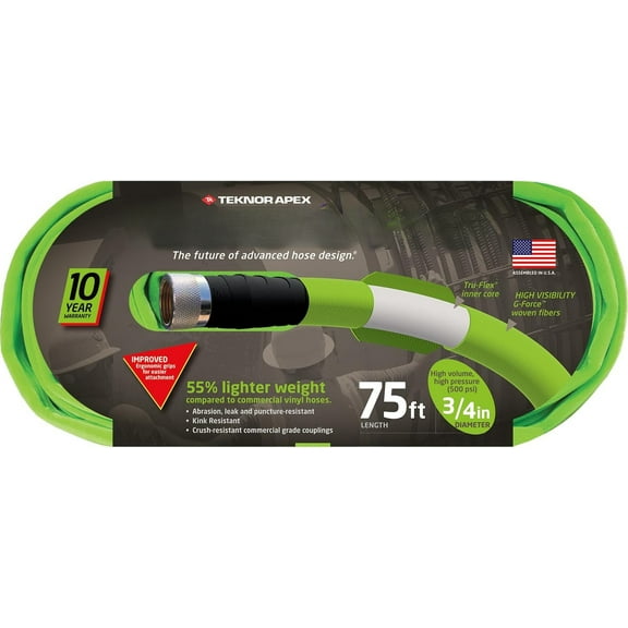 zero-G 4300-75, zeroG, Pro Garden Hose, 3/4" x 75', Green