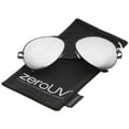 thumbnail image 1 of zeroUV - Classic Metal Frame Spring Hinges Color Mirror Lens Aviator Sunglasses - 58mm, 1 of 5