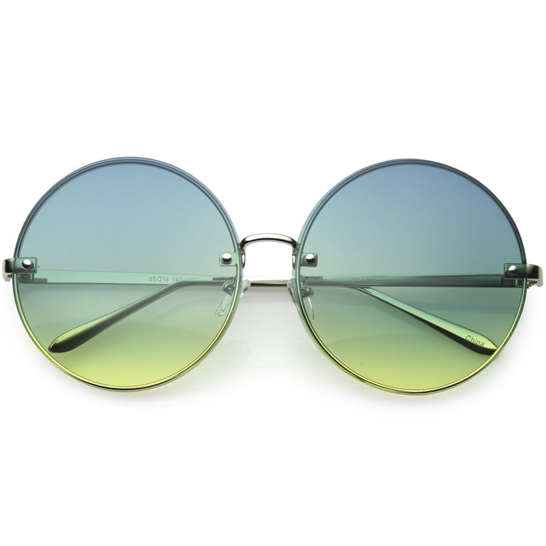 zeroUV Female Large Rimless Womens Fashion Oversize Gradient  display picture 3