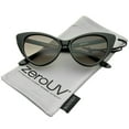 thumbnail image 1 of zeroUV Female Women's Retro Oversized High Point Cat Eye Sunglasses 55mm (Black / Smoke Gradient) - 55mm, 1 of 5
