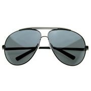 zeroUV - High Quality Full Frame Big X-Large Oversized Metal Aviator Sunglasses - 70mm