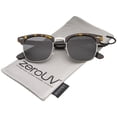 thumbnail image 1 of zeroUV - Polarized Lens Classic Half Frame Horn Rimmed Sunglasses 50mm - 50mm, 1 of 5