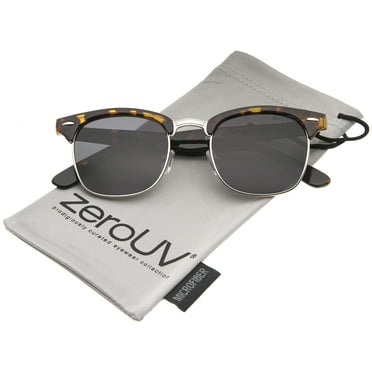 zeroUV - Polarized Lens Classic Half Frame Horn Rimmed Sunglasses 50mm - 50mm