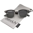 thumbnail image 1 of zeroUV - Polarized Lens Classic Half Frame Horn Rimmed Sunglasses 50mm - 50mm, 1 of 5