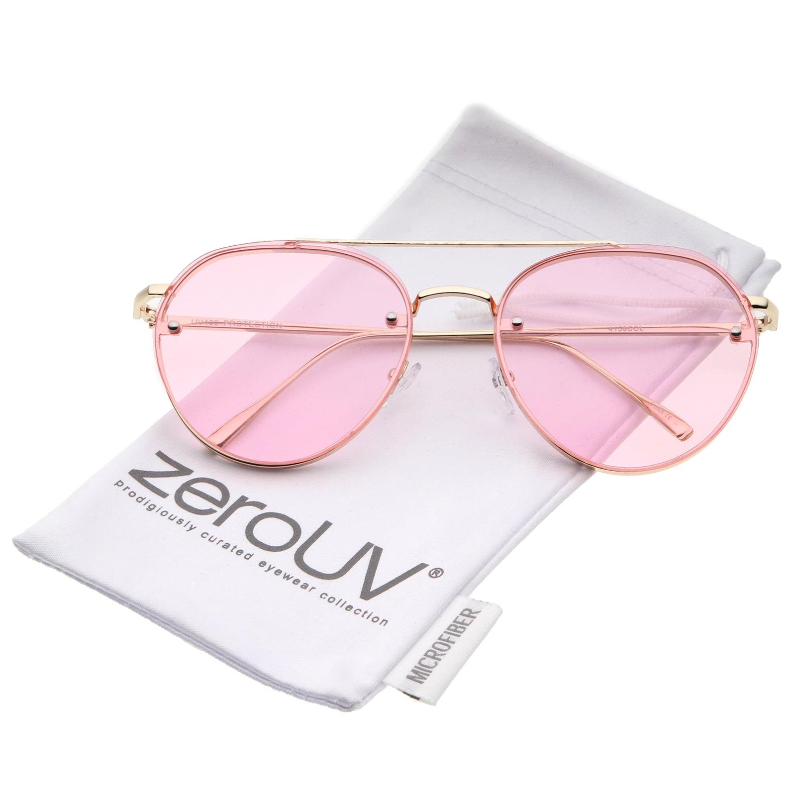 Pink Rimless Aviator Sunglasses Rimless Aviator Sunglasses | YOLO Eyewear – Yolo Eyewear main image 4