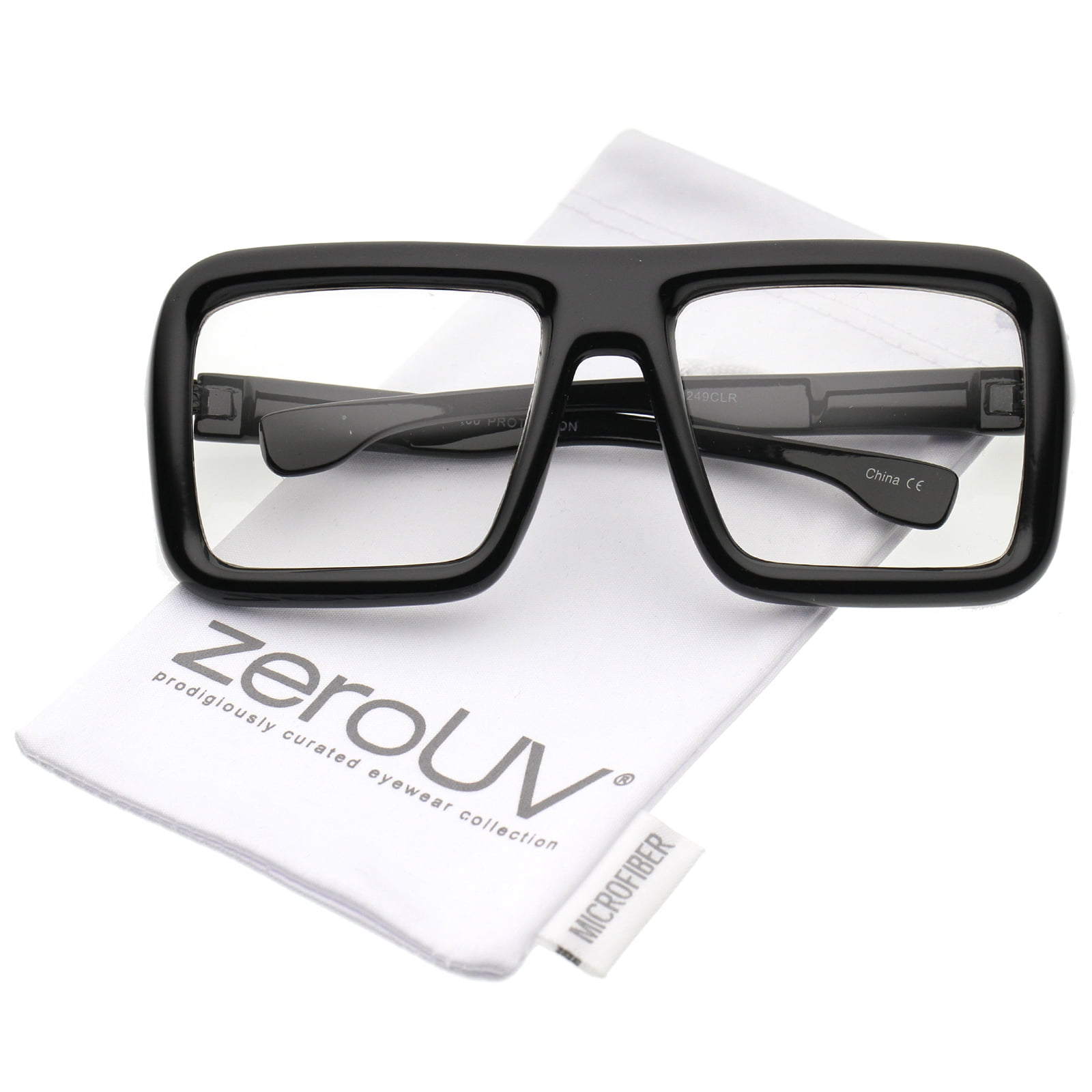zeroUV Unisex Oversize Bold Thick Frame Clear Lens Square