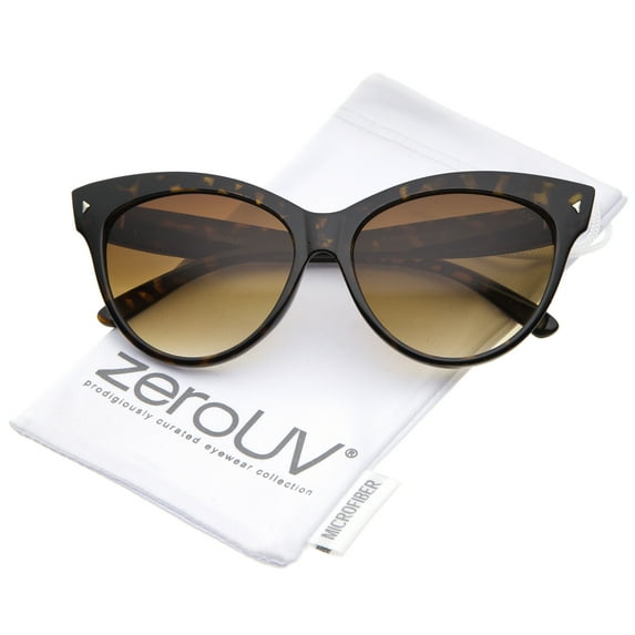 zeroUV - Women's Mod Oversize Horn Rimmed Cat Eye Sunglasses 52mm - 52mm