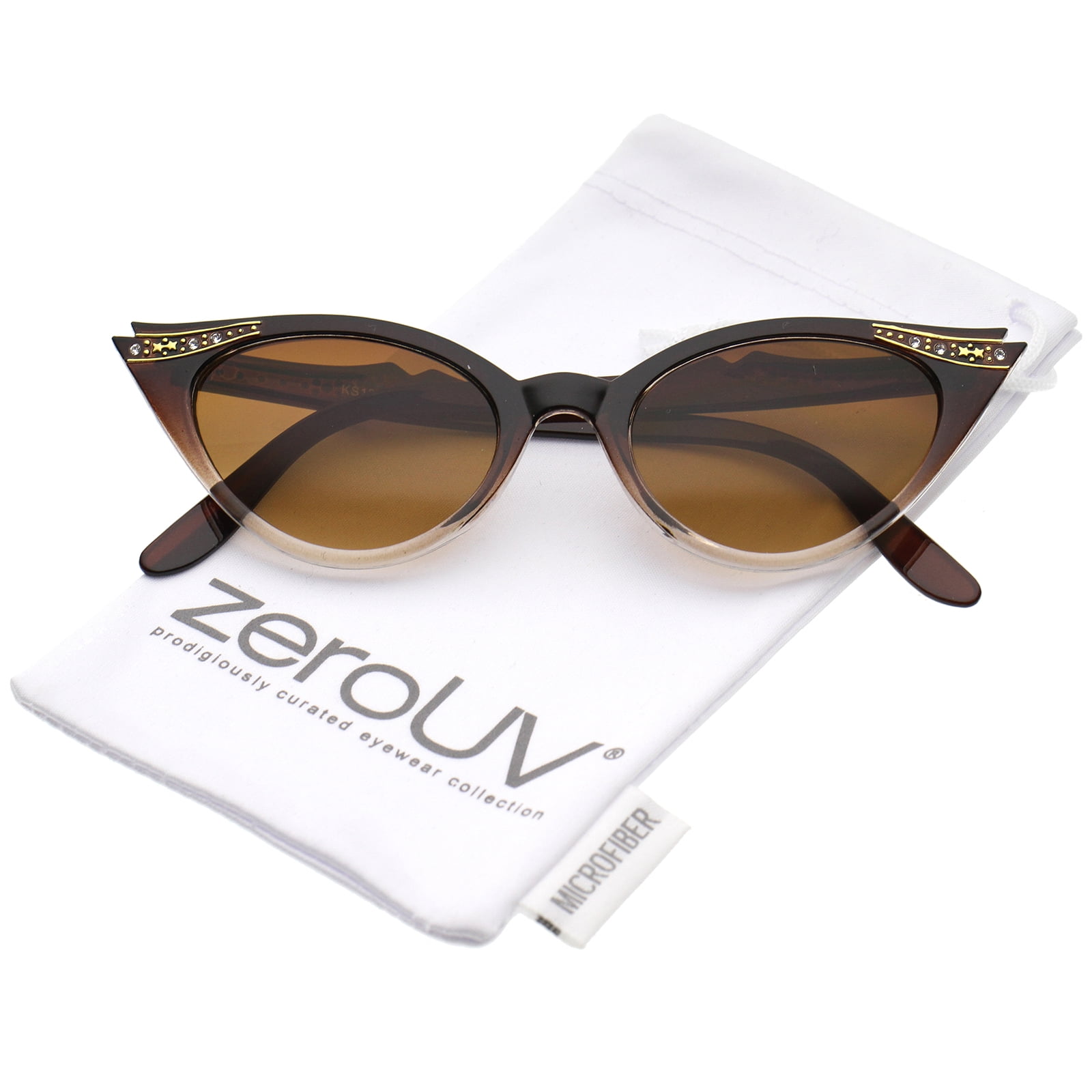 Vintage Cat Eye Sunglasses Rhinestone Embellished UV400 UV Protected Amazon.com: COTIA Luxury Bling Rhinestones Sunglasses Women  main image 4