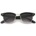 thumbnail image 1 of zerouv - premium half frame horn rimmed sunglasses with metal rivets - 50mm, 1 of 4